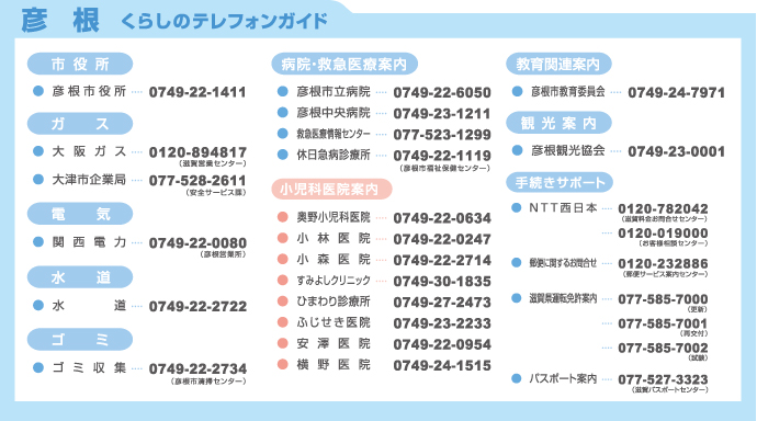 彦根くらしのテレフォンガイド